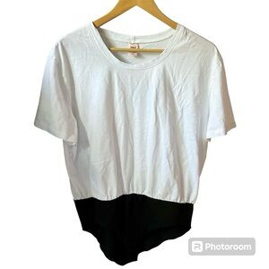 Smash‎ + Tess  White T-Shirt Bodysuit 100% Cotton Size Large
